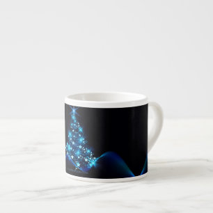SlipperyJoe's stylized glowing Christmas tree brig Espresso Cup