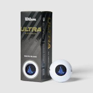 SlipperyJoe's stylized glowing Christmas tree brig Golf Balls