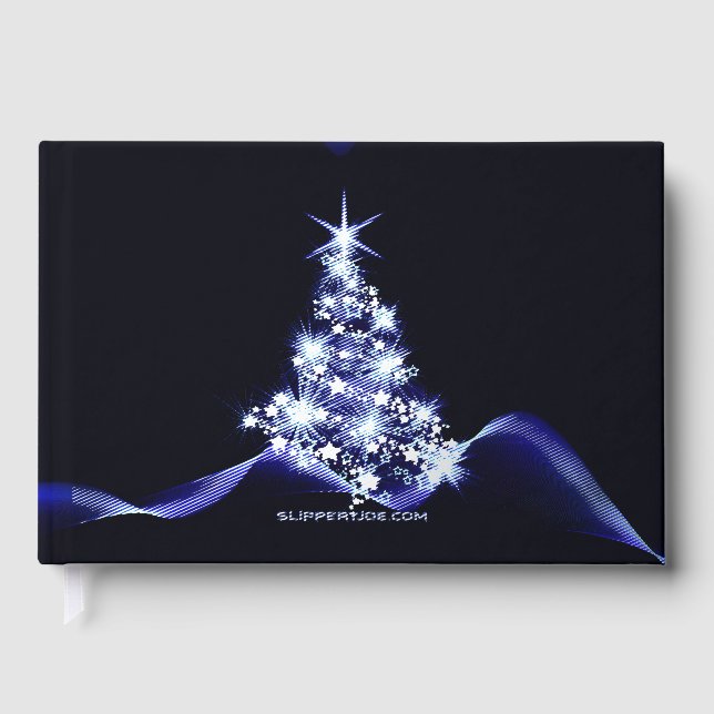 SlipperyJoe's stylized glowing Christmas tree brig Guest Book (Front)