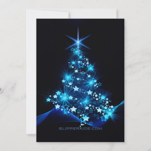 SlipperyJoe's stylized glowing Christmas tree brig Holiday Card