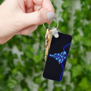 SlipperyJoe's stylized glowing Christmas tree brig Keychain