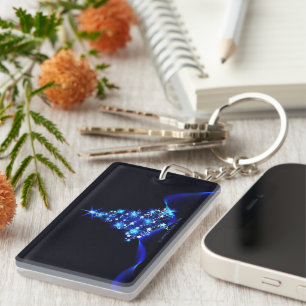 SlipperyJoe's stylized glowing Christmas tree brig Keychain
