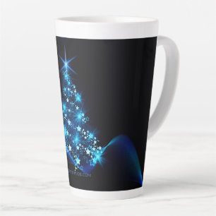 SlipperyJoe's stylized glowing Christmas tree brig Latte Mug
