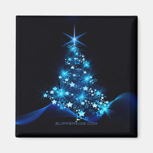 SlipperyJoe's stylized glowing Christmas tree brig Magnet
