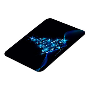 SlipperyJoe's stylized glowing Christmas tree brig Magnet
