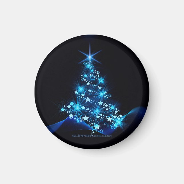 SlipperyJoe's stylized glowing Christmas tree brig Magnet (Front)