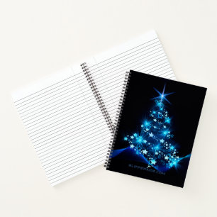 SlipperyJoe's stylized glowing Christmas tree brig Notebook