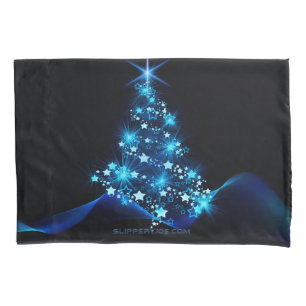 SlipperyJoe's stylized glowing Christmas tree brig Pillowcase