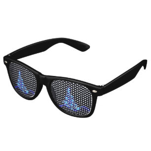 SlipperyJoe's stylized glowing Christmas tree brig Retro Sunglasses