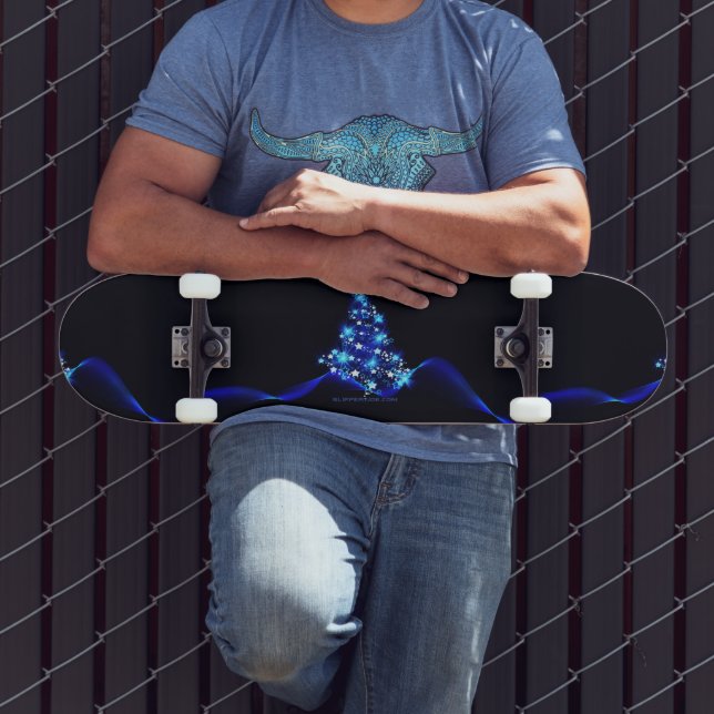 SlipperyJoe's stylized glowing Christmas tree brig Skateboard (Outdoor 3)