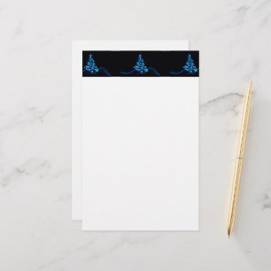 SlipperyJoe's stylized glowing Christmas tree brig Stationery