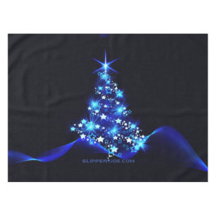 SlipperyJoe's stylized glowing Christmas tree brig Tablecloth