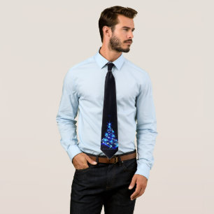 SlipperyJoe's stylized glowing Christmas tree brig Tie