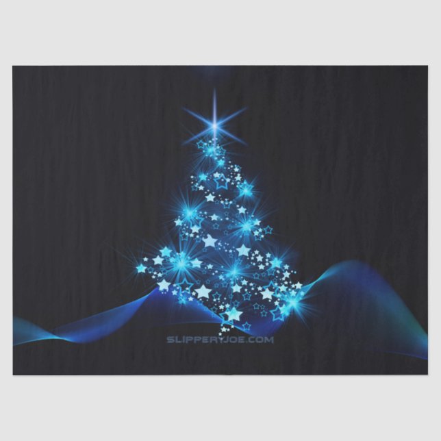 SlipperyJoe's stylized glowing Christmas tree brig Tissue Paper (Front)