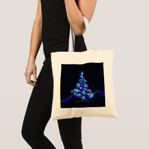 SlipperyJoe's stylized glowing Christmas tree brig Tote Bag