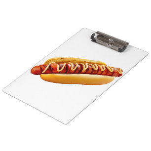 SlipperyJoe's summer BBQ vibe hot dog nestled soft Clipboard