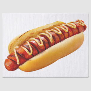 SlipperyJoe's summer BBQ vibe hot dog nestled soft Tissue Paper