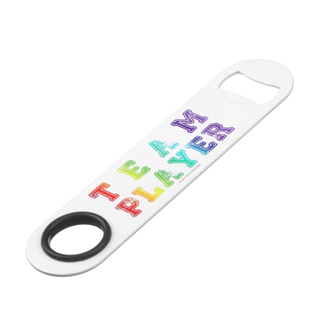 SlipperyJoe's team player filled with smooth rainb Bar Key (Front Angled)