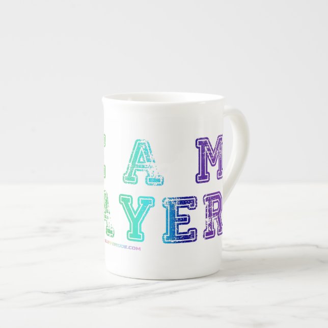 SlipperyJoe's team player filled with smooth rainb Bone China Mug (Front Right)