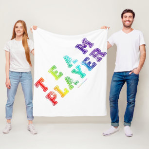 SlipperyJoe's team player filled with smooth rainb Fleece Blanket