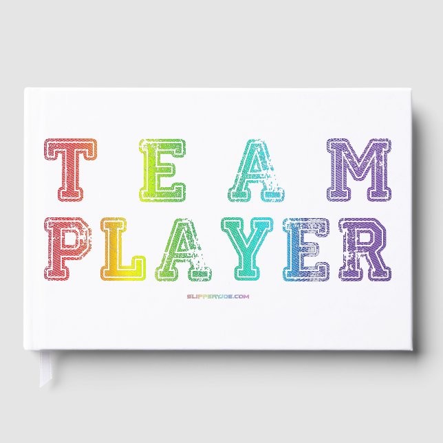 SlipperyJoe's team player filled with smooth rainb Guest Book (Front)