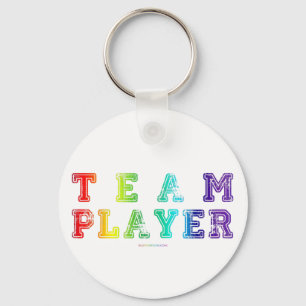 SlipperyJoe's team player filled with smooth rainb Keychain