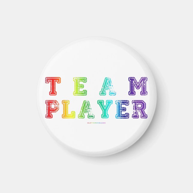 SlipperyJoe's team player filled with smooth rainb Magnet (Front)