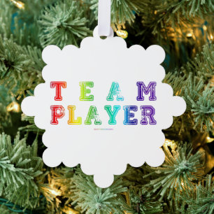 SlipperyJoe's team player filled with smooth rainb Ornament Card