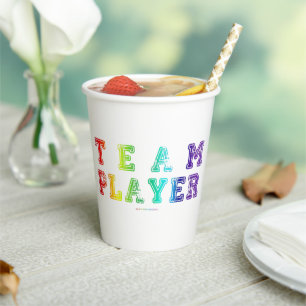 SlipperyJoe's team player filled with smooth rainb Paper Cups