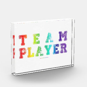SlipperyJoe's team player filled with smooth rainb Photo Block