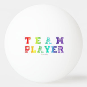 SlipperyJoe's team player filled with smooth rainb Ping Pong Ball