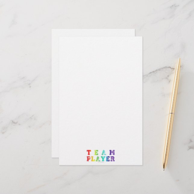SlipperyJoe's team player filled with smooth rainb Stationery (Front/Back In Situ)