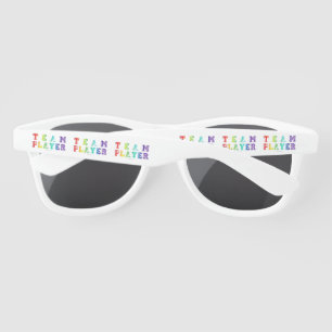 SlipperyJoe's team player filled with smooth rainb Sunglasses