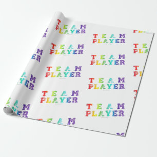 SlipperyJoe's team player filled with smooth rainb Wrapping Paper