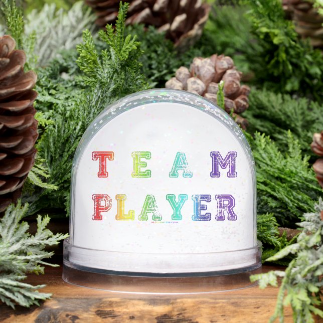 SlipperyJoe's Team Player words gradient rainbow c Snowglobe (Winter)