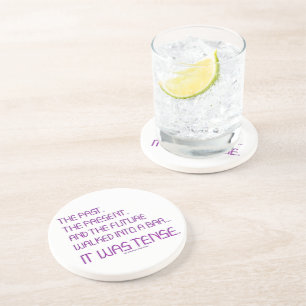 SlipperyJoe's tense word past future purple funny  Coaster