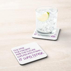 SlipperyJoe's tense word past future purple funny  Coaster
