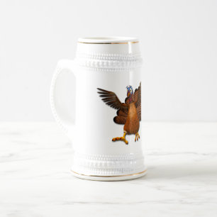 SlipperyJoe's Thanksgiving gobble responsibly live Beer Stein