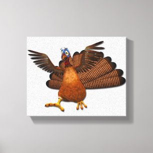 SlipperyJoe's Thanksgiving gobble responsibly live Canvas Print