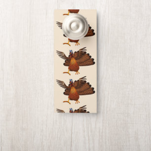 SlipperyJoe's Thanksgiving gobble responsibly live Door Hanger