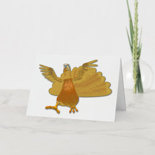 SlipperyJoe's Thanksgiving gobble responsibly live Foil Holiday Card