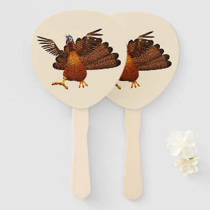 SlipperyJoe's Thanksgiving gobble responsibly live Hand Fan