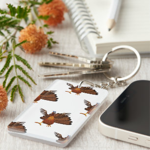 SlipperyJoe's Thanksgiving gobble responsibly live Keychain