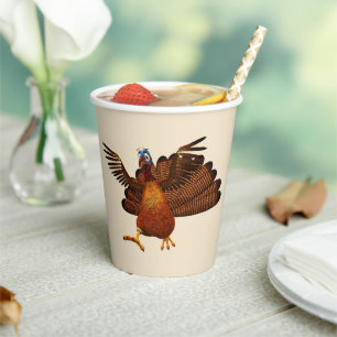 SlipperyJoe's Thanksgiving gobble responsibly live Paper Cups