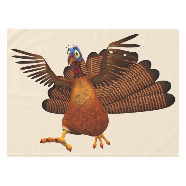 SlipperyJoe's Thanksgiving gobble responsibly live Tablecloth (Front (Horizontal))