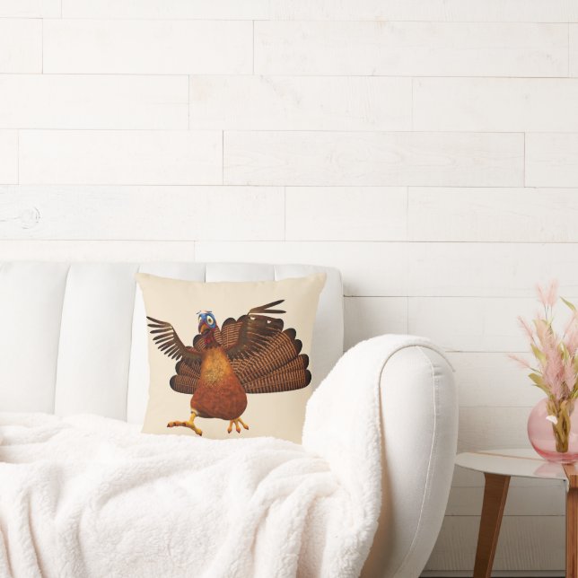 SlipperyJoe's Thanksgiving gobble responsibly live Throw Pillow (Couch)