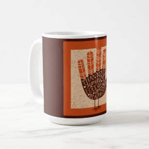 SlipperyJoe's Thanksgiving playful turkey illustra Coffee Mug