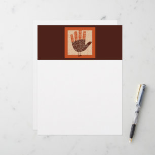 SlipperyJoe's Thanksgiving playful turkey illustra Letterhead