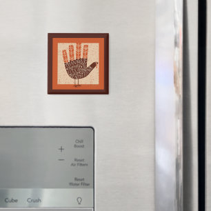 SlipperyJoe's Thanksgiving playful turkey illustra Magnet