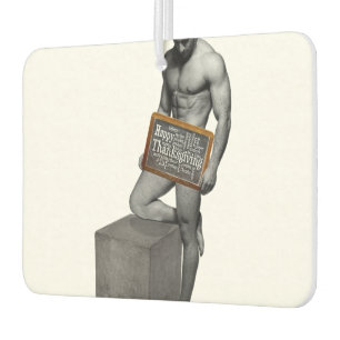 SlipperyJoe's Thanksgiving tradition muscular male Air Freshener